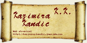 Kazimira Kandić vizit kartica